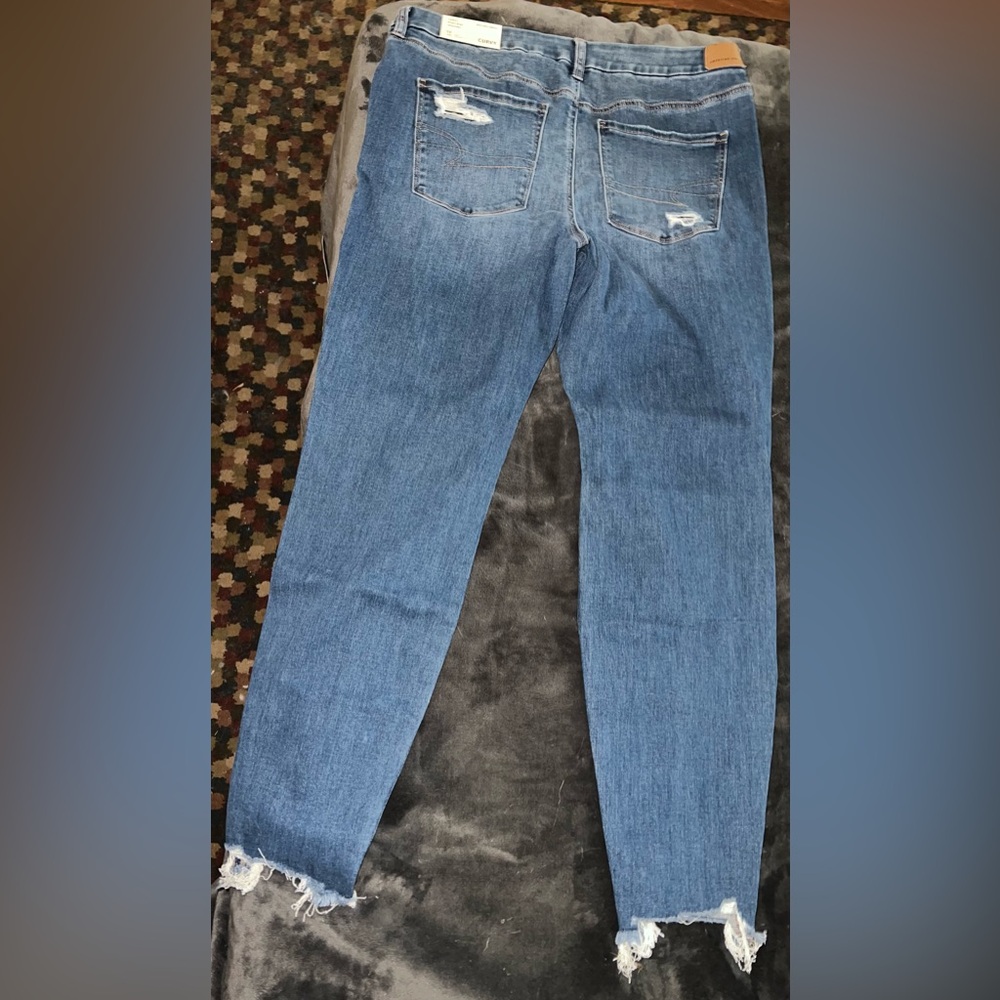 AE Next Level Curvy Patched High-Waisted Jegging Size 18 Long New with tags - Picture 12 of 16